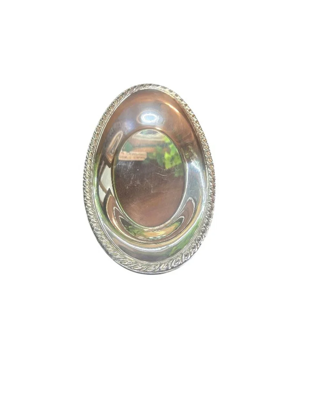 Vintage Oneida Silversmiths Silverplated Holloware USA Oval Serving Dish Bread T